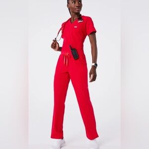 FIGS Pop Red Scrub Set